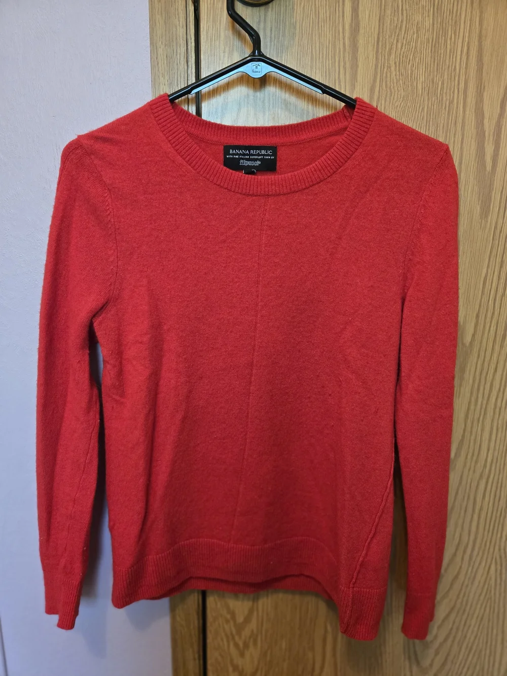 Banana Republic Red Cashmere Crewneck Sweater